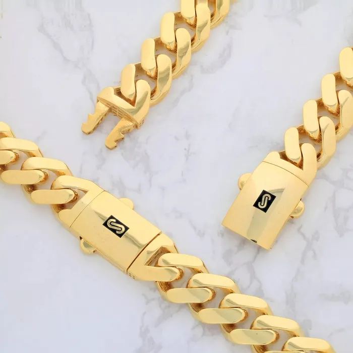 Necklaces Goldiacom 14k Yellow Gold Royal Monaco Miami Cuban Link 6mm Chain Pendant Necklace 26