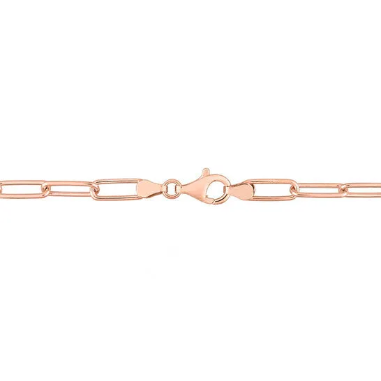 Necklaces JMS always Original AMOUR 5mm Paperclip Chain Necklace In Rose Plated Sterling Silver 16 In Necklaces JMS always Original AMOUR 5mm Paperclip Chain Necklace In Rose Plated Sterling Silver 16 In