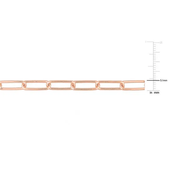 Necklaces JMS always Original AMOUR 5mm Paperclip Chain Necklace In Rose Plated Sterling Silver 16 In Necklaces JMS always Original AMOUR 5mm Paperclip Chain Necklace In Rose Plated Sterling Silver 16 In