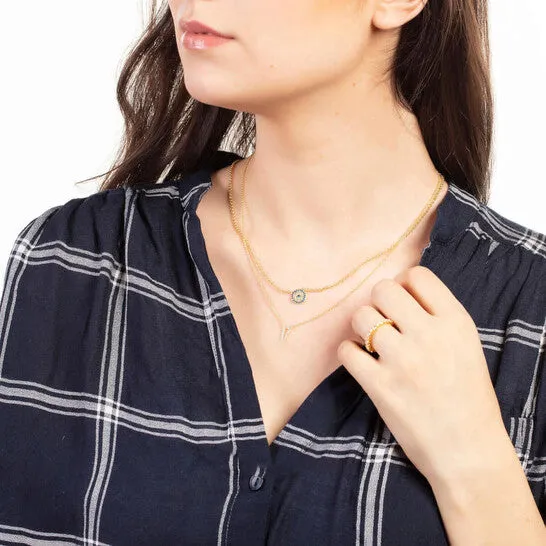 Necklaces JMS always Original Elegant Confetti Womens 18K Yellow Gold Plated CZ Simulated Diamond Triangle Pendant Necklace Necklaces JMS always Original Elegant Confetti Womens 18K Yellow Gold Plated CZ Simulated Diamond Triangle Pendant Necklace