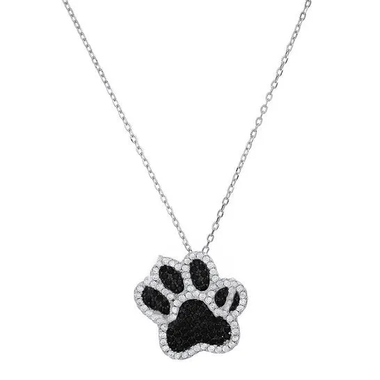 Necklaces JMS always Original Kylie Harper Sterling Silver Cubic Zirconia CZ Doggy Paw Pendant Necklaces JMS always Original Kylie Harper Sterling Silver Cubic Zirconia CZ Doggy Paw Pendant