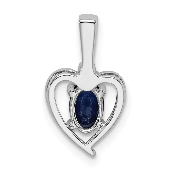 Necklaces Sterling Silver Rhodiumplated Created Sapphire u0026 Diamond Pendant Goldia