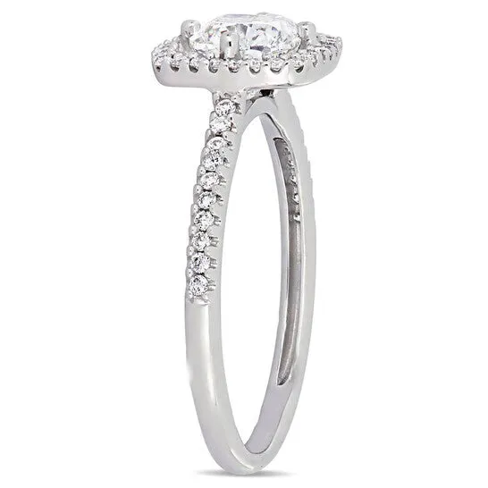 Original Amour 1 15 CT TW CushionCut Diamond Floating Halo Engagement Ring in 14k White Gold JMS always Rings Original Amour 1 15 CT TW CushionCut Diamond Floating Halo Engagement Ring in 14k White Gold JMS always Rings