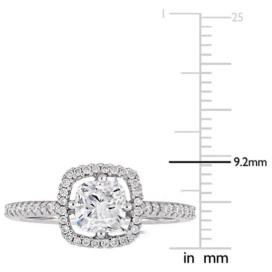 Original Amour 1 15 CT TW CushionCut Diamond Floating Halo Engagement Ring in 14k White Gold JMS always Rings Original Amour 1 15 CT TW CushionCut Diamond Floating Halo Engagement Ring in 14k White Gold JMS always Rings