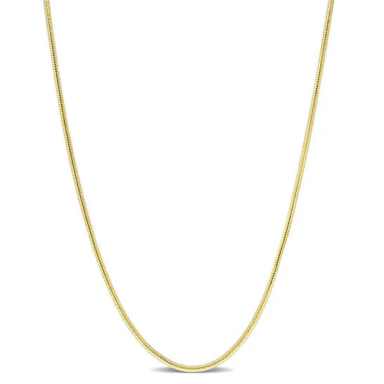 Original AMOUR 12mm Snake Chain Necklace In Yellow Plated Sterling Silver 20 In JMS always Necklaces Original AMOUR 12mm Snake Chain Necklace In Yellow Plated Sterling Silver 20 In JMS always Necklaces