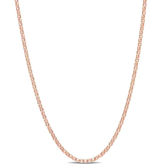 Original AMOUR Rolo Chain Necklace In Rose Plated Sterling Silver 16 In JMS always Necklaces Original AMOUR Rolo Chain Necklace In Rose Plated Sterling Silver 16 In JMS always Necklaces