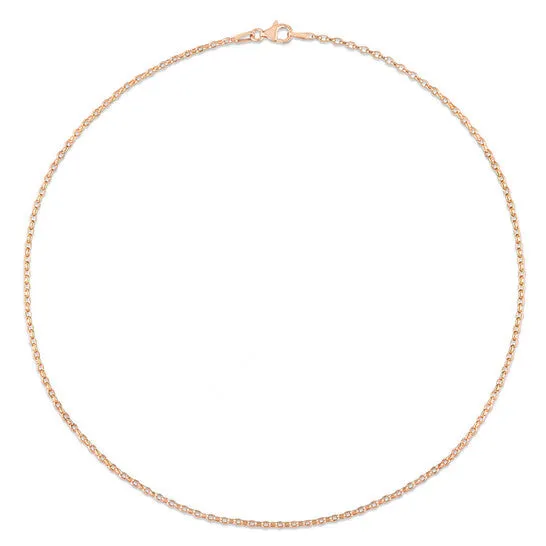 Original AMOUR Rolo Chain Necklace In Rose Plated Sterling Silver 16 In JMS always Necklaces Original AMOUR Rolo Chain Necklace In Rose Plated Sterling Silver 16 In JMS always Necklaces