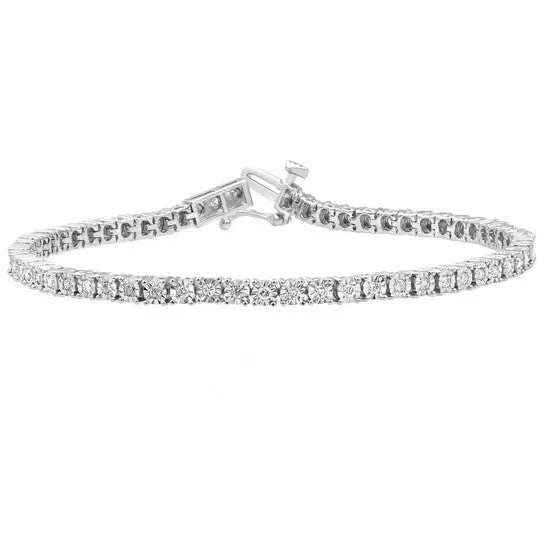 Original Brilliant Diamond 34 Lab Grown Diamond Tennis Bracelet for Women in Sterling Silver JMS always Bracelets Original Brilliant Diamond 34 Lab Grown Diamond Tennis Bracelet for Women in Sterling Silver JMS always Bracelets