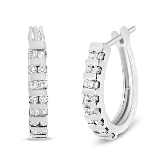 Original Haus of Brilliance 10k White Gold 1ct TDW Diamond Hoop EarringsIJ I2I3 JMS always Earrings Original Haus of Brilliance 10k White Gold 1ct TDW Diamond Hoop EarringsIJ I2I3 JMS always Earrings