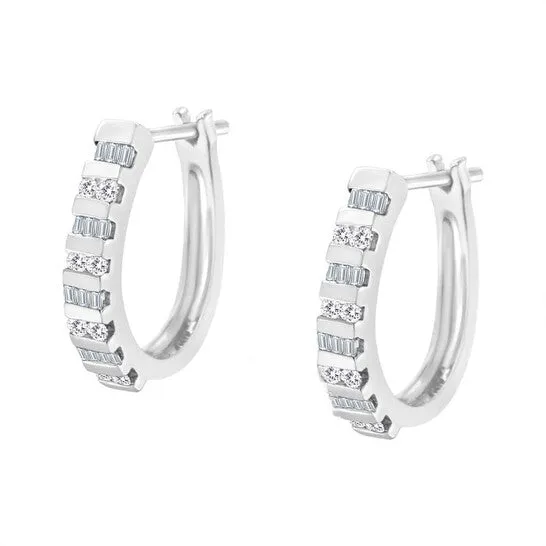 Original Haus of Brilliance 10k White Gold 1ct TDW Diamond Hoop EarringsIJ I2I3 JMS always Earrings