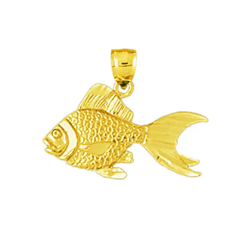 PreStyled Sets 14K Gold Fantail Goldfish Pendant Goldia