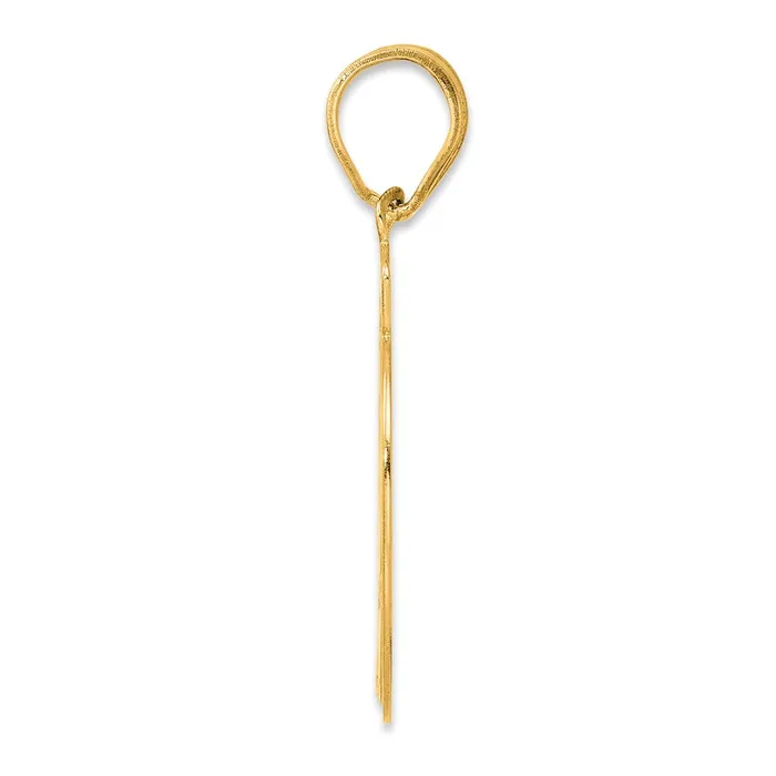 PreStyled Sets Goldia 14k Yellow Gold Brushed Border Script Number 29 Pendant