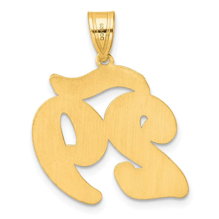 PreStyled Sets Goldia 14k Yellow Gold Brushed Border Script Number 29 Pendant
