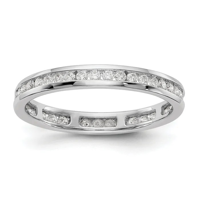 Rings 14k White Gold 12 Ct Lab Grown Diamond VSSI G Channel Set Eternity Band Ring Goldia Rings 14k White Gold 12 Ct Lab Grown Diamond VSSI G Channel Set Eternity Band Ring Goldia