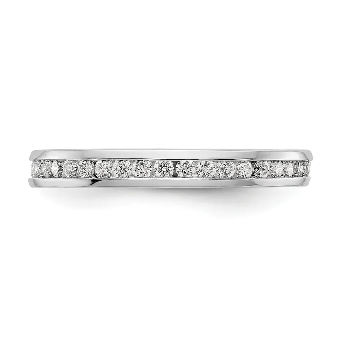 Rings 14k White Gold 12 Ct Lab Grown Diamond VSSI G Channel Set Eternity Band Ring Goldia