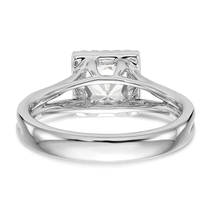 Rings 14kw Princess Halo Simulated Diamond Split Shank Engagement Ring Goldiacom