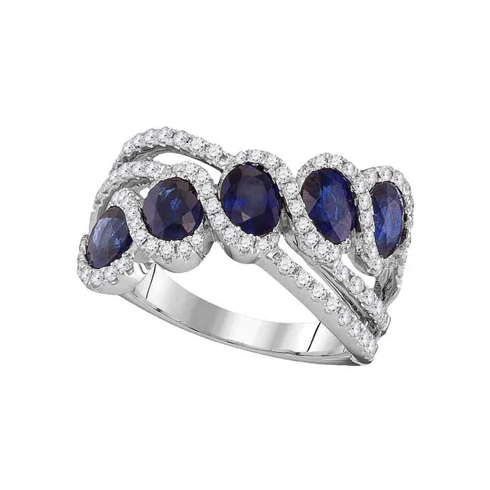 Rings gndatlanta 12CTWDiamond 2 12CTSAPPHIRE RING
