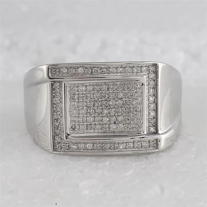 Rings gndatlanta Sterling Silver Round Diamond Cluster Ring 13 Cttw