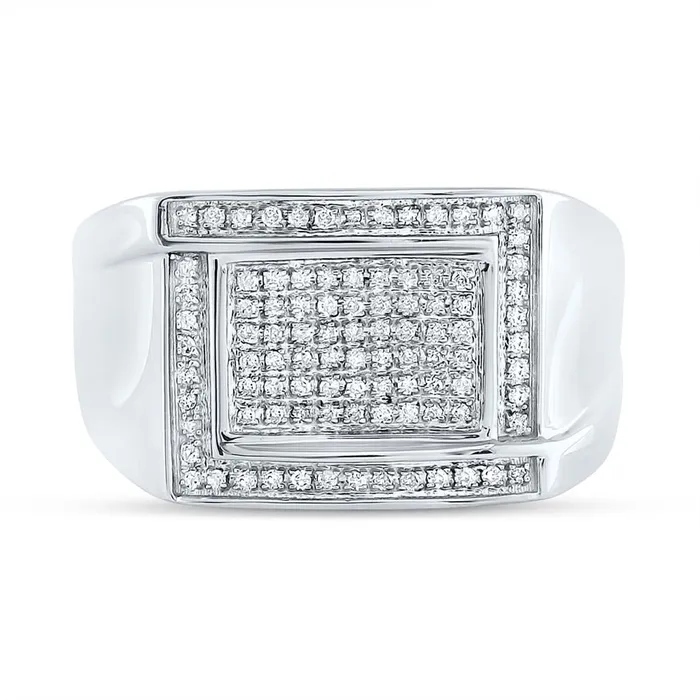 Rings gndatlanta Sterling Silver Round Diamond Cluster Ring 13 Cttw