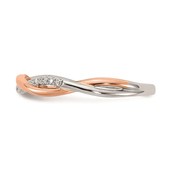 Rings Goldia 008ct CZ Solid Real 14k White Rose Gold Wedding Wedding Band Ring