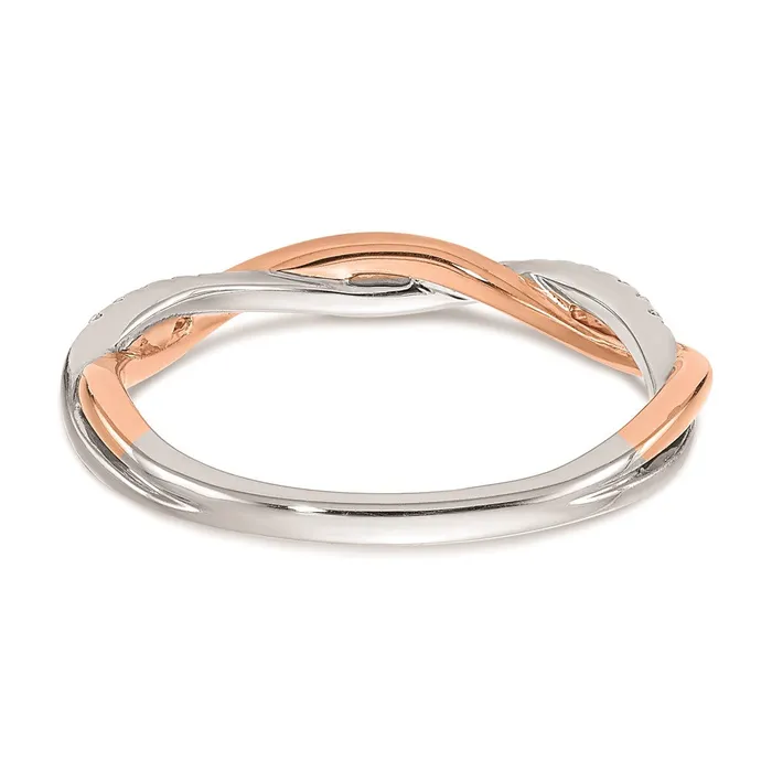Rings Goldia 008ct CZ Solid Real 14k White Rose Gold Wedding Wedding Band Ring