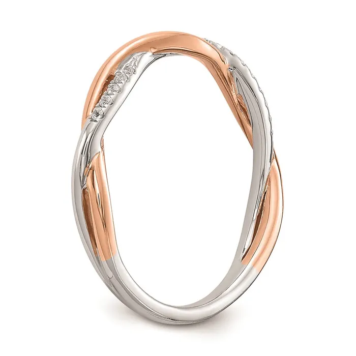 Rings Goldia 008ct CZ Solid Real 14k White Rose Gold Wedding Wedding Band Ring