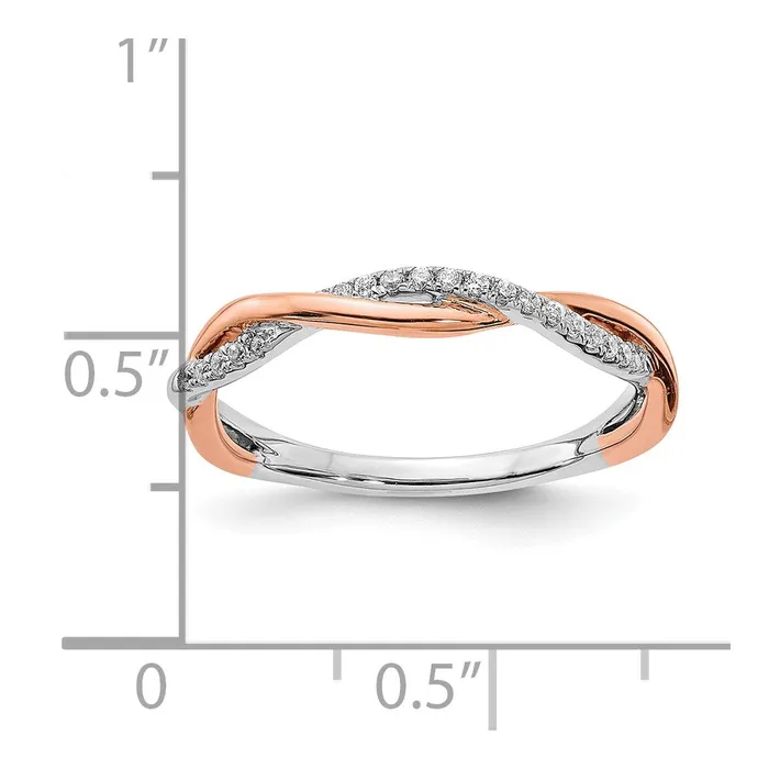 Rings Goldia 008ct CZ Solid Real 14k White Rose Gold Wedding Wedding Band Ring