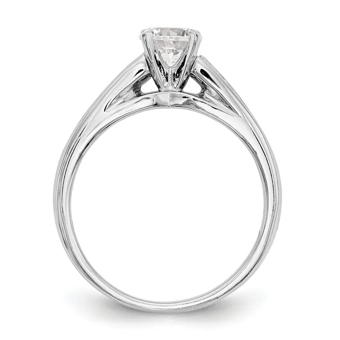 Rings Goldia 016ct CZ Solid Real 14K White Gold Peg Set Engagement Ring