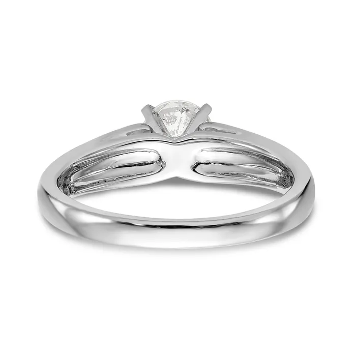 Rings Goldia 016ct CZ Solid Real 14K White Gold Peg Set Engagement Ring