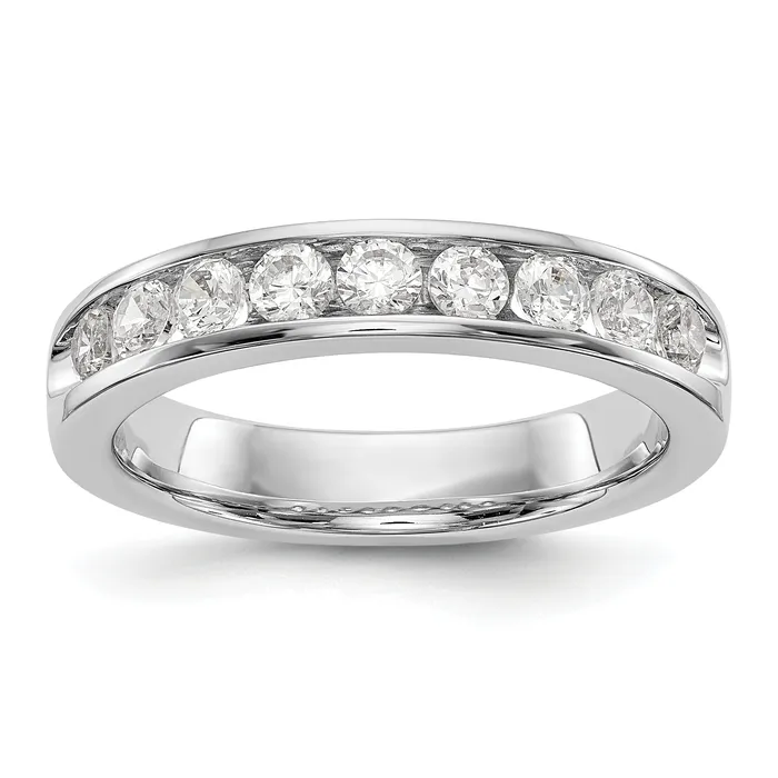 Rings Goldia 071ct CZ Solid Real 14K White Gold 927mm Stone Ladies Wedding Band Ring Rings Goldia 071ct CZ Solid Real 14K White Gold 927mm Stone Ladies Wedding Band Ring