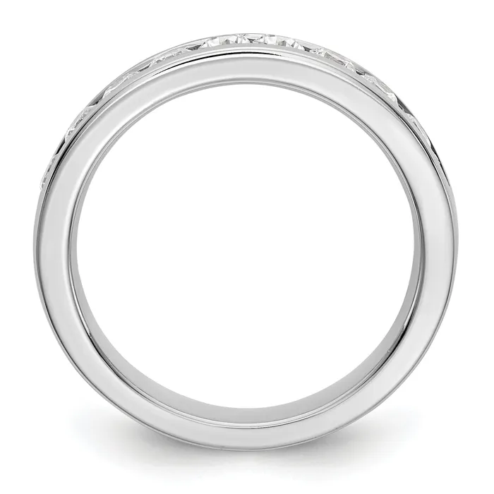 Rings Goldia 071ct CZ Solid Real 14K White Gold 927mm Stone Ladies Wedding Band Ring