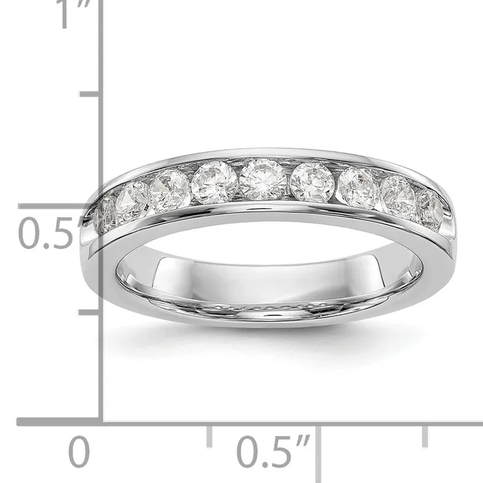 Rings Goldia 071ct CZ Solid Real 14K White Gold 927mm Stone Ladies Wedding Band Ring