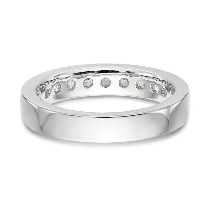 Rings Goldia 071ct CZ Solid Real 14K White Gold 927mm Stone Ladies Wedding Band Ring