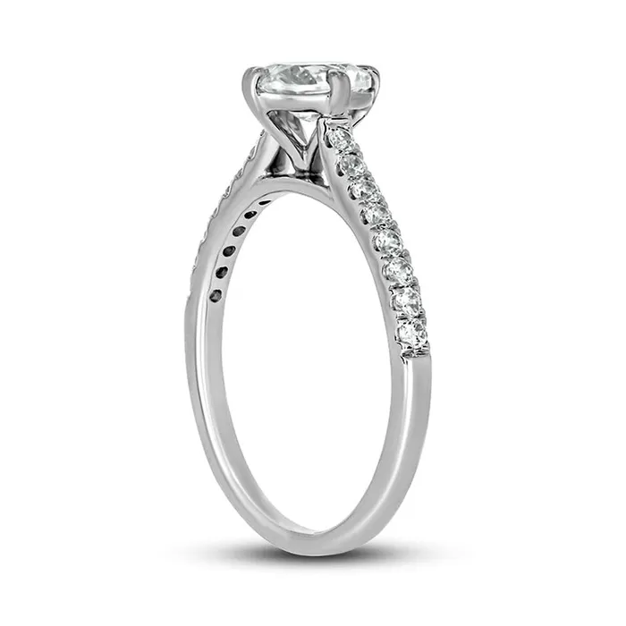 Rings Goldia 10 CT TW Oval Natural Diamond Engagement Ring in Solid 14K White Gold II2 Rings Goldia 10 CT TW Oval Natural Diamond Engagement Ring in Solid 14K White Gold II2