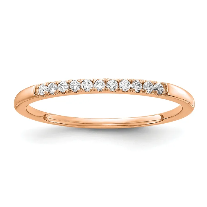 Rings Goldia 14k Rose Gold 110 Ct Lab Grown Diamond VSSI G Wedding Band Ring Rings Goldia 14k Rose Gold 110 Ct Lab Grown Diamond VSSI G Wedding Band Ring