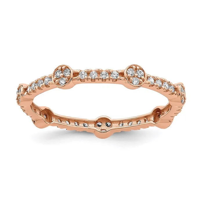 Rings Goldia 14K Rose Gold CZ Ring