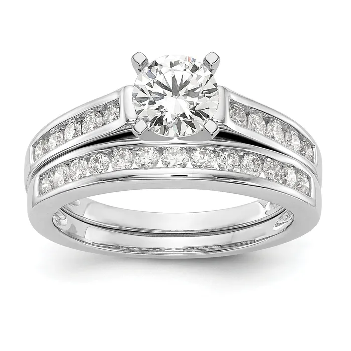 Rings Goldia 14k White Gold 14 Ct Lab Grown Diamond VSSI G Peg Set Engagement Ring
