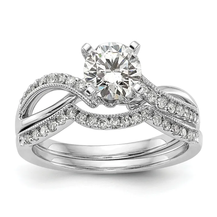 Rings Goldia 14k White Gold 16 Ct Lab Grown Diamond VSSI G Peg Set Engagment Ring