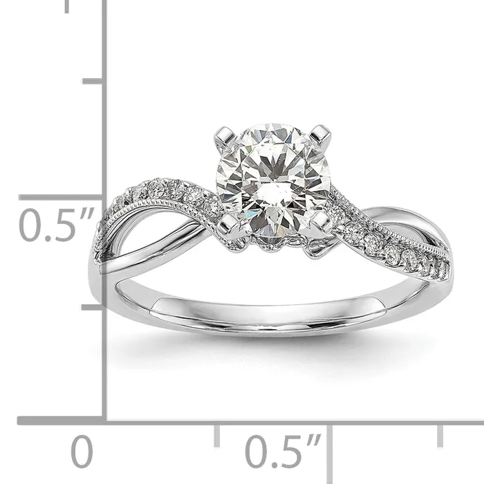 Rings Goldia 14k White Gold 16 Ct Lab Grown Diamond VSSI G Peg Set Engagment Ring