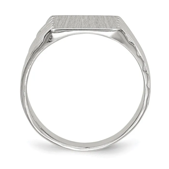 Rings Goldia 14k White Gold 90x100mm Closed Back Signet Ring