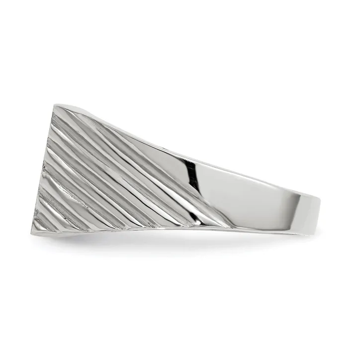 Rings Goldia 14k White Gold 90x100mm Closed Back Signet Ring