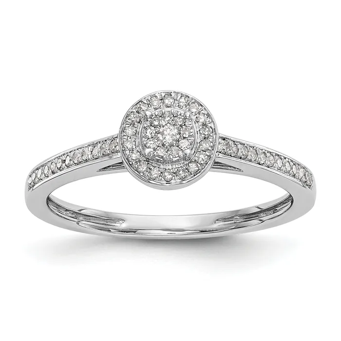 Rings Goldia 14K White Gold Lab Grown VSSI G Diamond Cluster Engagement Ring