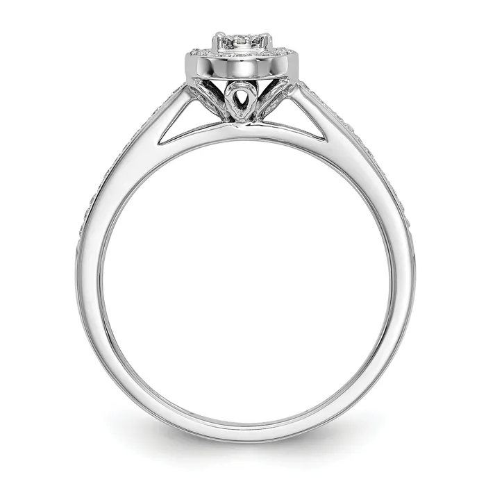 Rings Goldia 14K White Gold Lab Grown VSSI G Diamond Cluster Engagement Ring