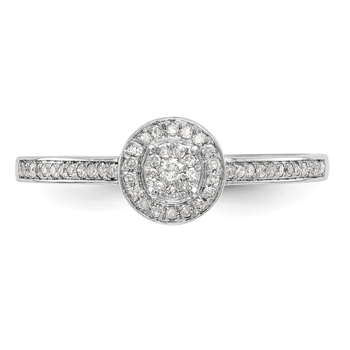 Rings Goldia 14K White Gold Lab Grown VSSI G Diamond Cluster Engagement Ring