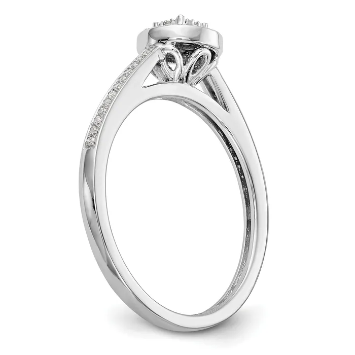 Rings Goldia 14K White Gold Lab Grown VSSI G Diamond Cluster Engagement Ring