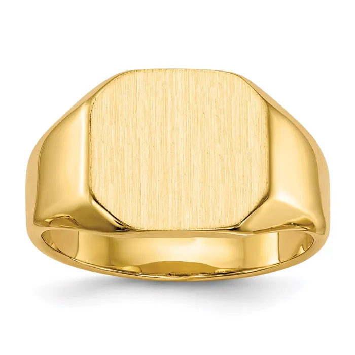Rings Goldia 14K Yellow Gold 125x110mm Closed Back Signet Ring