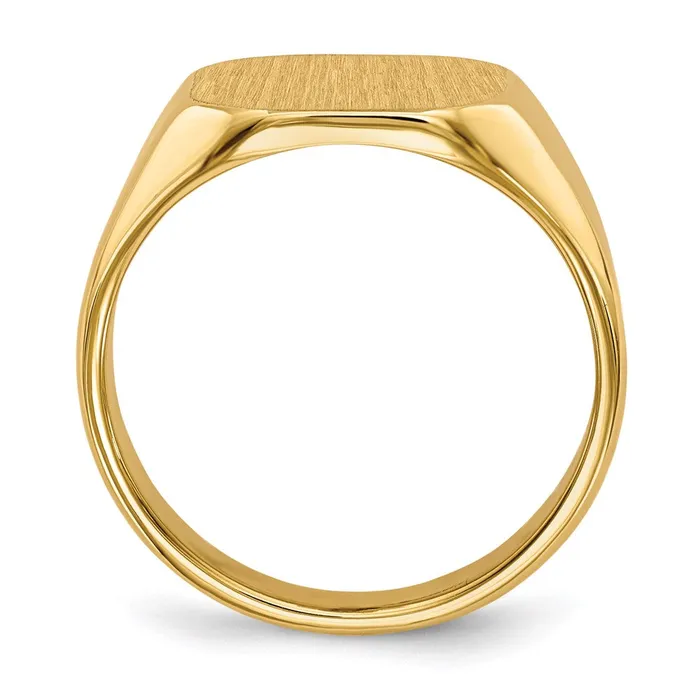 Rings Goldia 14K Yellow Gold 125x110mm Closed Back Signet Ring