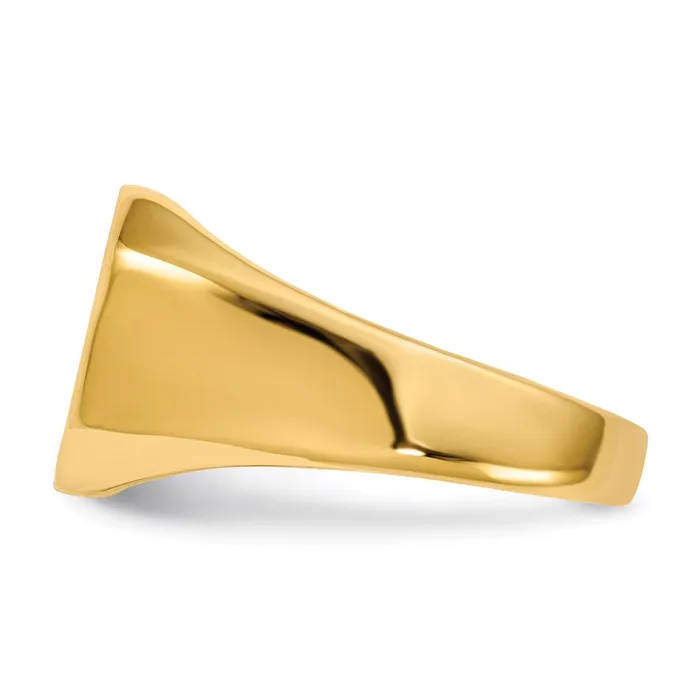 Rings Goldia 14K Yellow Gold 125x110mm Closed Back Signet Ring