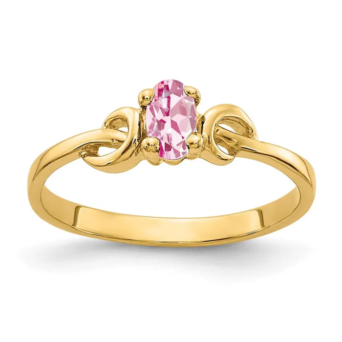 Rings Goldia 14k Yellow Gold 5x3mm Oval Pink Tourmaline Ring