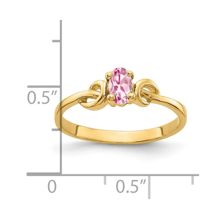 Rings Goldia 14k Yellow Gold 5x3mm Oval Pink Tourmaline Ring